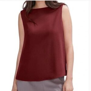 MM Lafleur Deep Red Sleeveless Top